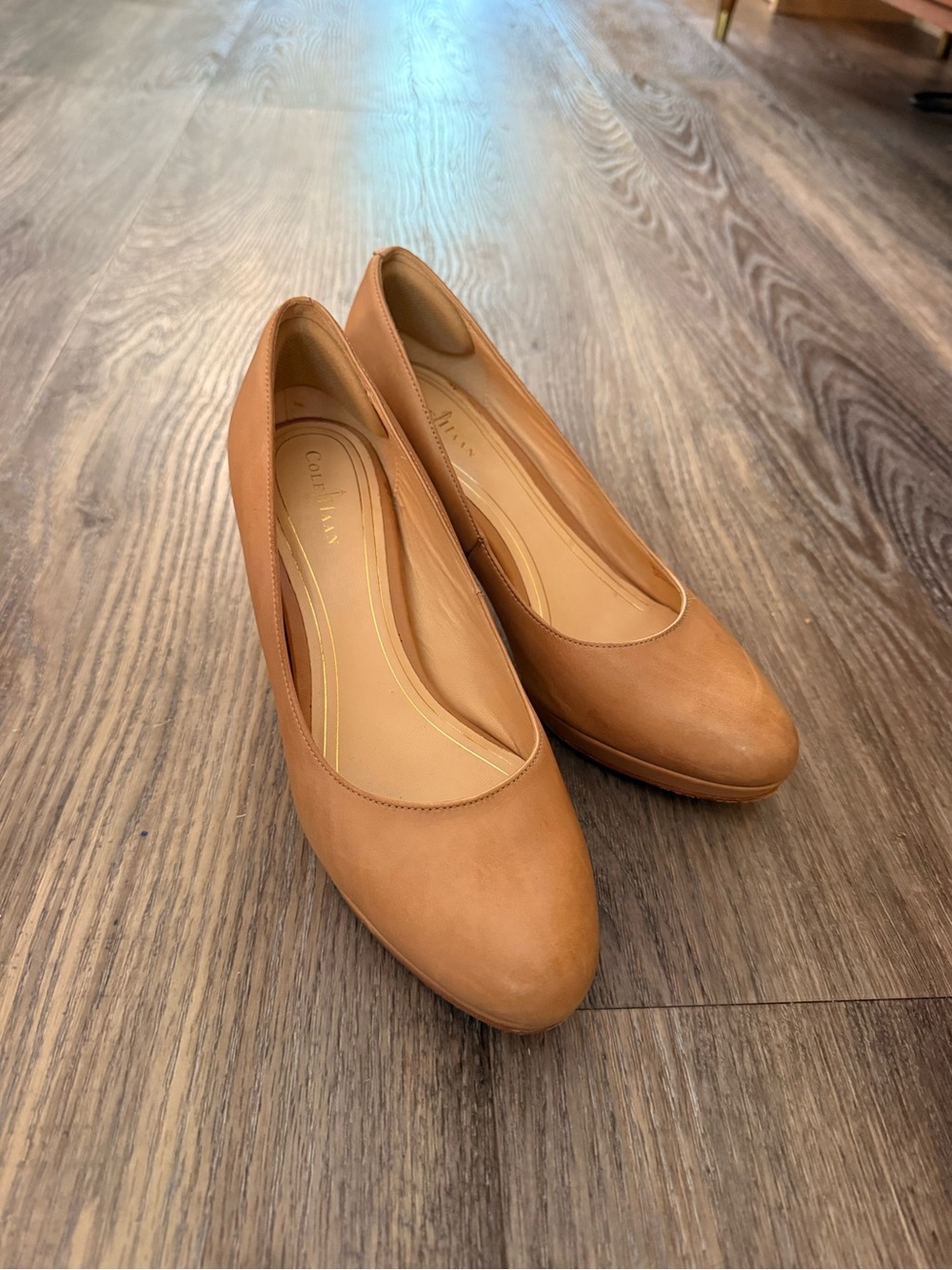 Cole Haan Nude Leather Heels
